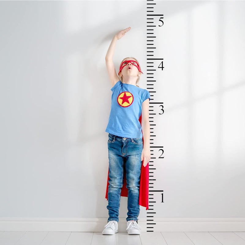 LYMSSESS 7 Feet Growth Chart Stencil, 7 Pcs Kids Height Growth Chart Reusable Ruler Template for Painting on Wood Wall Paper 12 x 6 inch - Image 3
